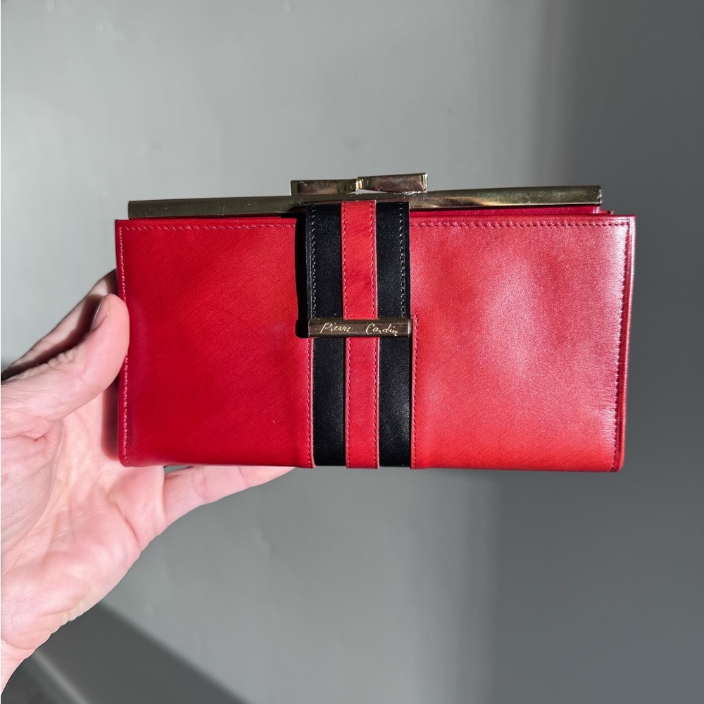 Vintage Pierre Cardin Leather Wallet Checkbook